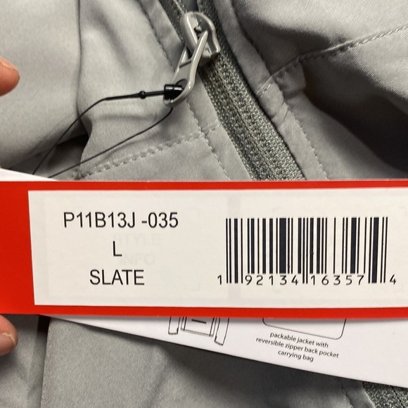 Commuter Gear Men's Grey Rain Jacket, Packable Jacket / Size-Large - Picture 8 of 13